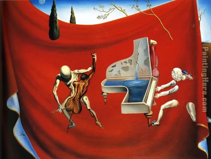 Music The Red Orchestra The Seven Arts painting - Salvador Dali Music The Red Orchestra The Seven Arts art painting